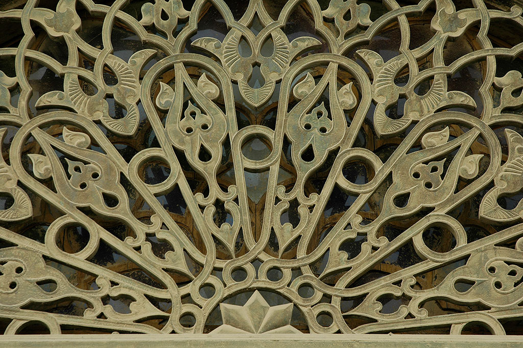  Window detail on the Mosque of Mohammad Ali. 