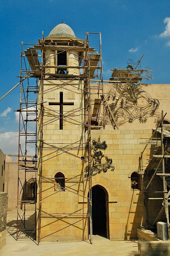  Coptic church under renovation in Old Cairo. 