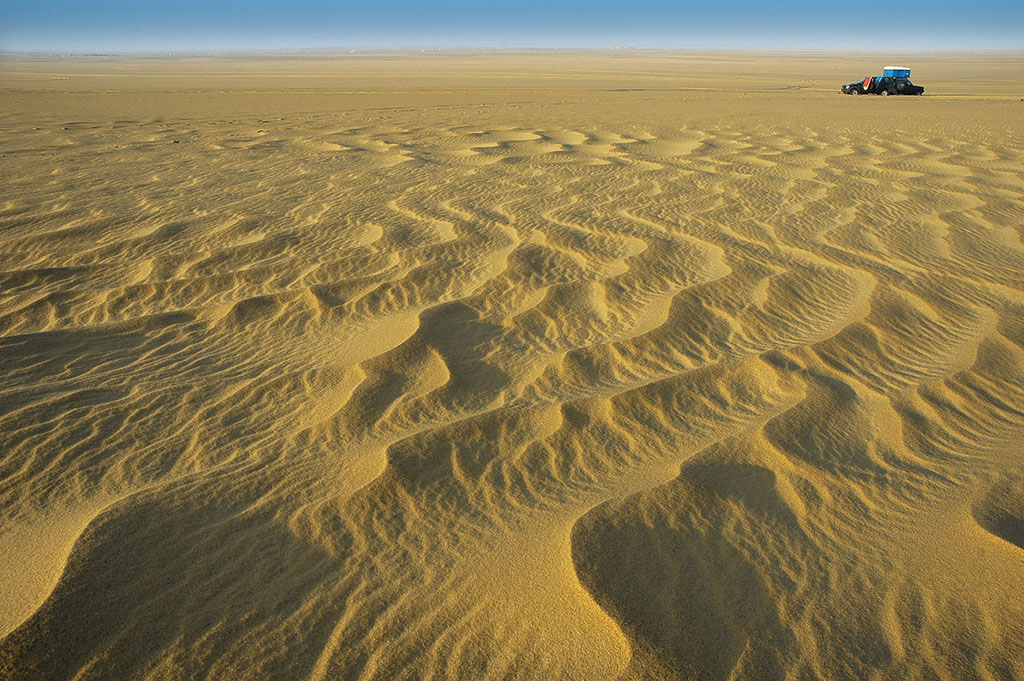  Windswept patterns in the sand. 