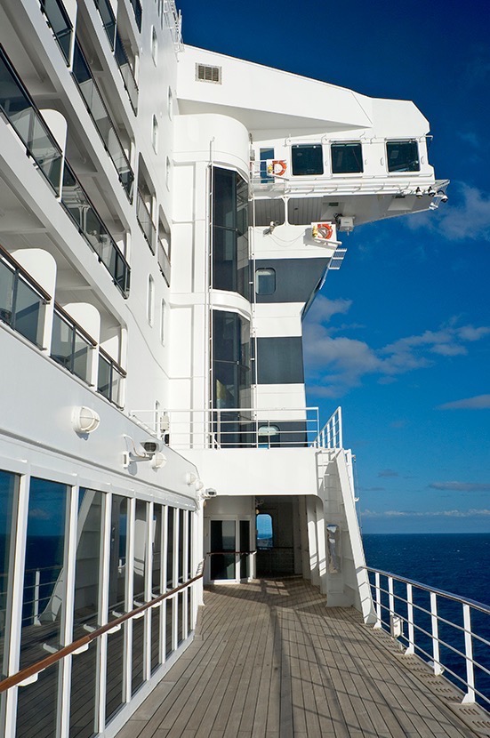  Starboard promenade deck and bridge wing. 
