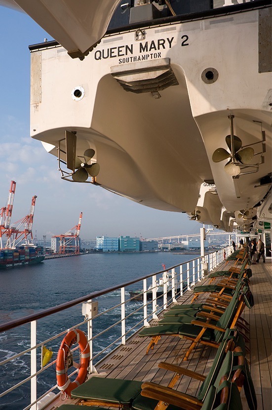  Yokohama, Japan from the promenade deck. 