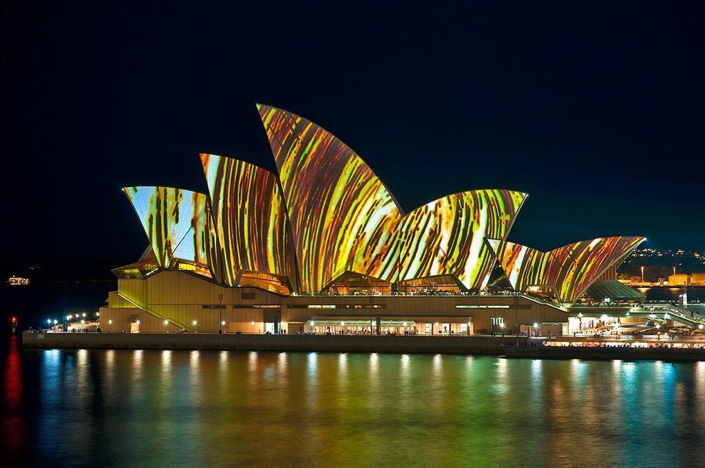  Image on the Opera House as projected from the Overseas Passenger Terminal. 